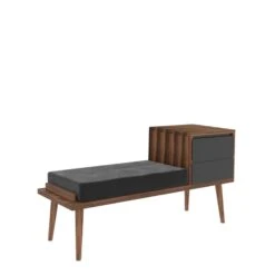 Zaalstandaard | 100% Melamine Gecoat | 30mm Dikte | Telescopische Lade | 52 DNS Schuim | Noten Antraciet -Emob 854KLN3804 20 203 d329