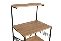 Multifunctionele Kast | 100% Melamine Gecoat | Metalen Poten | 60x124x45 Cm | Zwart Grenen -Emob 854KLN3913 20 208 e06a