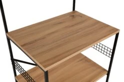 Multifunctionele Kast | 100% Melamine Gecoat | Metalen Poten | 60x124x45 Cm | Zwart Grenen -Emob 854KLN3913 20 209 e6c3