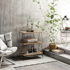 Bijzettafel | 18mm Melamine Gecoat | 48x75x31cm | Grenen