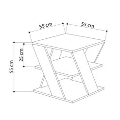 Moderne Witte Bijzettafel | Houten Mode | 18mm Dik -Emob 855DTE2829 20 203 06ed