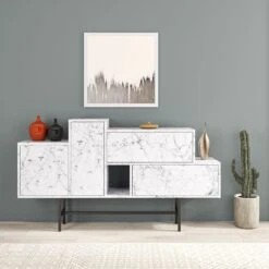 Woody Fashion Console | Carrara | 160x90x35 | 18mm