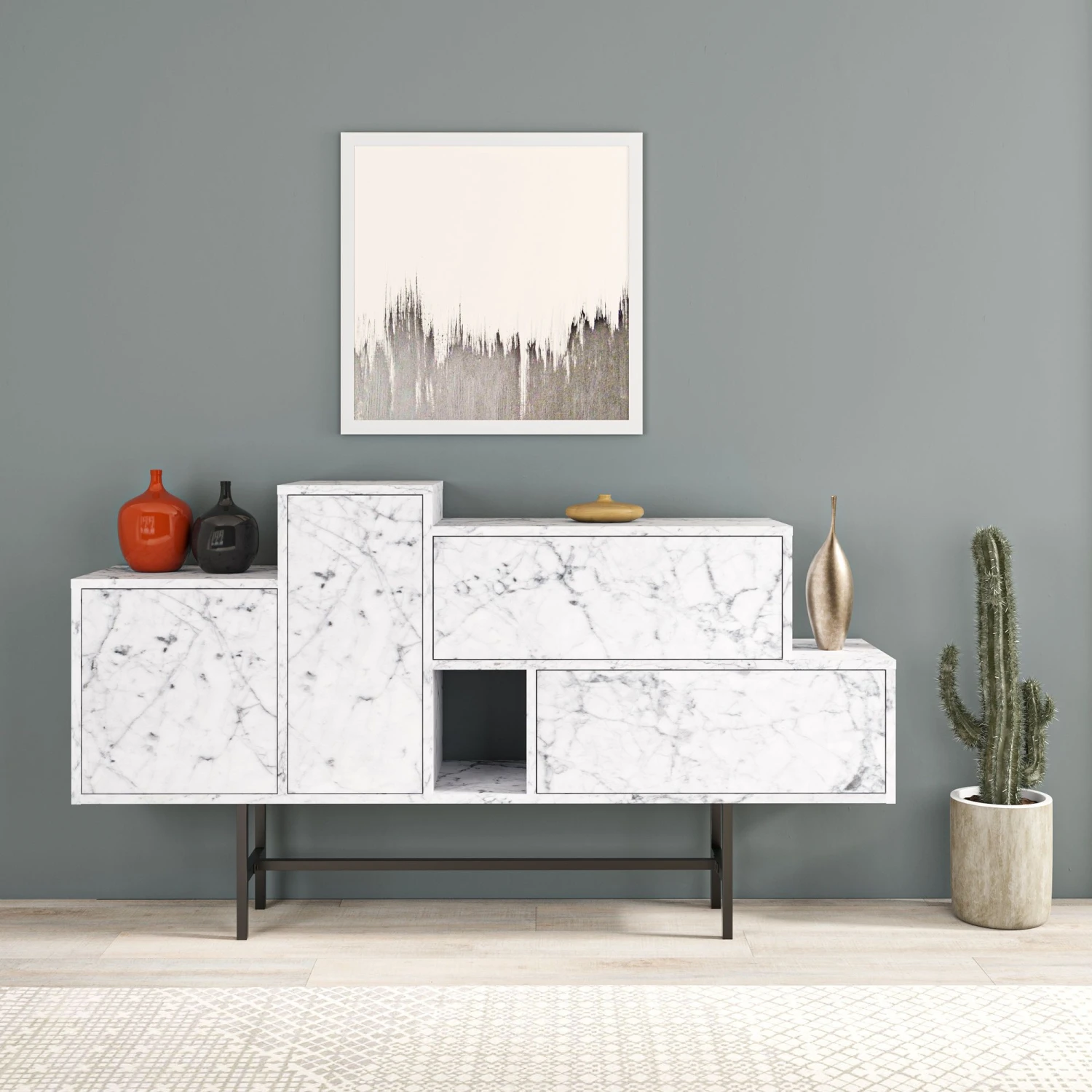 Woody Fashion Console | Carrara | 160x90x35 | 18mm 1 Woody Fashion Console | Carrara | 160x90x35 | 18mm