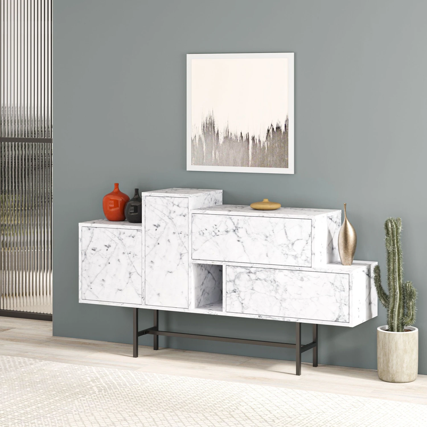 Woody Fashion Console | Carrara | 160x90x35 | 18mm 6 Woody Fashion Console | Carrara | 160x90x35 | 18mm - Afbeelding 6