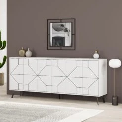 Woody Console | 100% Melamine Gecoat | 18mm Dikte | 184x77cm | Wit 11 Woody Console | 100% Melamine Gecoat | 18mm Dikte | 184x77cm | Wit -Emob 855DTE4236 20 202 30d4