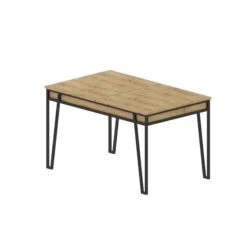Woody Fashion Eettafel | 18mm Melamine | Metalen Poten | 132cm X 76cm X 80cm | Eik -Emob 855DTE4604 20 203 26a7