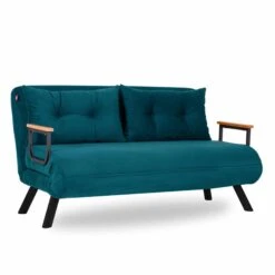 Stijlvolle 2-persoons Slaapbank | Comfort En Design | 100% Metalen Frame | Petrol Green -Emob 859FTN1276 20 202 5cec