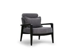 Hilena Wing Chair | Beukenhouten Frame | Polyester | Grijs -Emob 859FTN1739 20 205 4a8f