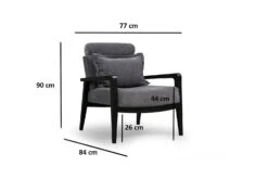 Hilena Wing Chair | Beukenhouten Frame | Polyester | Grijs -Emob 859FTN1739 20 209 fb33