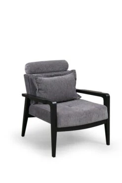 Hilena Wing Chair | Beukenhouten Frame | Polyester | Grijs -Emob 859FTN1739 3 9695