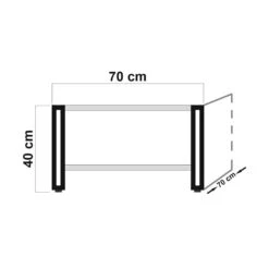 Salontafel Rani 70 Cm-Atlantische Pijnboom/zwart -Emob 863SPH2802 20 204 dc58
