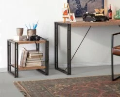 Bijzettafel Sapphire Melamine Gecoat | 2-Tier | Atlantic Pine Zwart -Emob 863SPH2804 20 202 7d4e