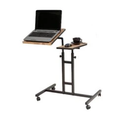 Laptoptafel Sapphire | 45,5 X 67 X 87 Cm | Metalen Frame | Kleur: Atlantic Pine Black -Emob 863SPH2813 20 208 c295