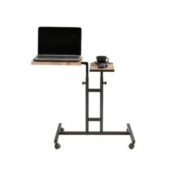 Laptoptafel Sapphire | 45,5 X 67 X 87 Cm | Metalen Frame | Kleur: Atlantic Pine Black -Emob 863SPH2813 4 2767