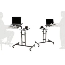 Laptoptafel Sapphire | 45,5 X 67 X 87 Cm | Metalen Frame | Kleur: Wit-Zwart -Emob 863SPH2821 20 202 5017