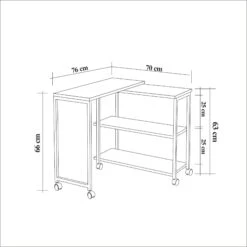Zijtafel Atlantische Pine Zwart -Emob 863SPH2828 20 2016 d91c