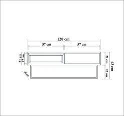 Salontafel Met 2 Niveaus | Saffier | Walnoot Zwart | Metalen Frame -Emob 863SPH2829 20 206 c902