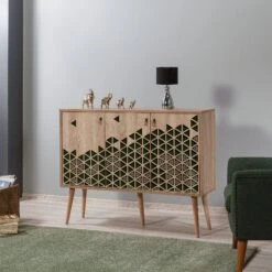 Vella Console | Melamine 100 Gecoat | 18 Mm Dik | Sonoma Eik