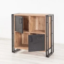 Boekenplank Sapphire | Melamine Coating | Metalen Frame | Atlantic Pine Zwart -Emob 863SPH3909 20 203 fa08