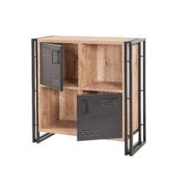 Boekenplank Sapphire | Melamine Coating | Metalen Frame | Atlantic Pine Zwart -Emob 863SPH3909 20 205 95b4