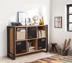 Boekenplank Sapphire | 100% Melamine | Metalen Frame | Atlantic Pine