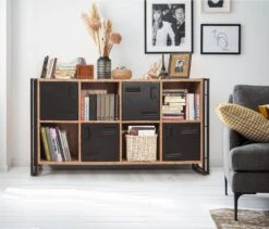 Boekenplank Sapphire | 164 X 89 X 35 Cm | Atlantisch Pine-design | Zwart -Emob 863SPH3911 20 202 0ca9
