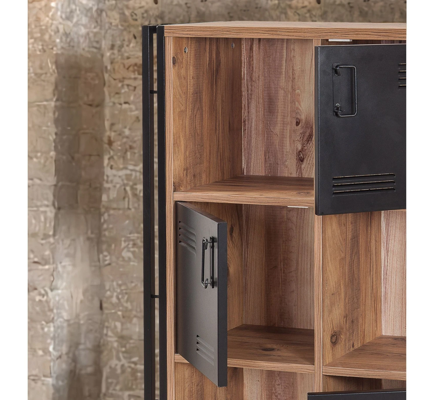 Boekenplank Sapphire | Melamine Coating | Metalen Frame En Deuren 7 Boekenplank Sapphire | Melamine Coating | Metalen Frame En Deuren - Afbeelding 7