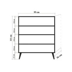 Vella Multifunctionele Kast | 100% Melamine | 18 Mm Dik | Haagbeuken Poten -Emob 863SPH3935 20 209 d49d