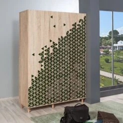 Garderobekast Vella | 100% Melamine | Haagbeukenpoten | Kleur: Sonoma Eik