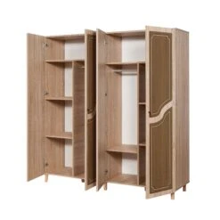 Garderobekast Vella | 100% Melamine | Metalen En Touwgrepen | Sonoma Eik -Emob 863SPH4228 20 206 37c6