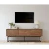TV-meubel Sapphire | 100% Melamine | Metalen Frame | Walnoot Zwart