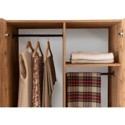 Saffier Melamine Kledingkast 104cm | Atlantic Pine -Emob 863SPH5409 20 204 62bd