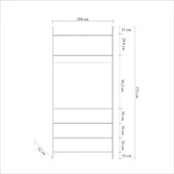 Garderobekast Saffier | 18 Mm Dik | Metalen Poten | Atlantisch Grenen 9 Garderobekast Saffier | 18 Mm Dik | Metalen Poten | Atlantisch Grenen -Emob 863SPH5414 20 207 0d6a