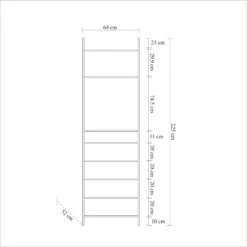 Garderobekast Saffier | Melamine Coating | Metalen Poten | Atlantisch Grenen -Emob 863SPH5463 20 2015 f382