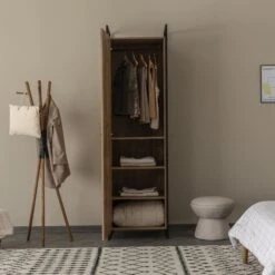 Garderobekast Saffier | Melamine Coating | Metalen Poten | Atlantisch Grenen -Emob 863SPH5463 20 204 da2f