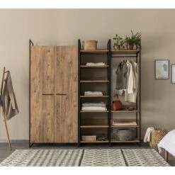 Garderobekast Saffier | Melamine Coating | 18 Mm Dik | PVC Randen | Metalen Poten