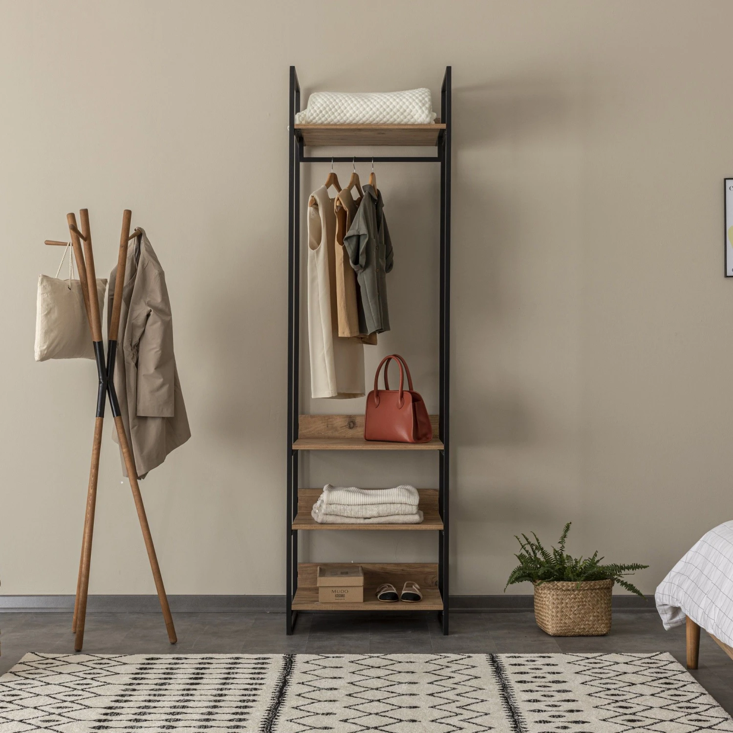 Garderobekast Saffier | Melamine Coating | 18 Mm Dik | PVC Randen | Metalen Poten 13 Garderobekast Saffier | Melamine Coating | 18 Mm Dik | PVC Randen | Metalen Poten - Afbeelding 13