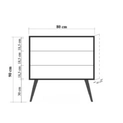 Vella Commode | 100% Melaminecoating | Houten Poten | Bevestigbaar Aan De Muur | Veelkleurig -Emob 869VEL3467 20 204 f732