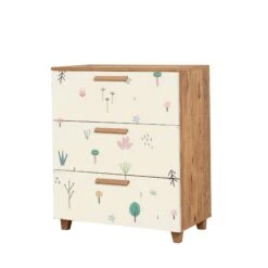 Vella Commode | 100% Gemelamineerd Spaanplaathout Van 18 Mm Dik | Bevestigbaar Aan De Muur | Kleur: Atlantic Pine (Wit) -Emob 869VEL3481 20 202 5bf0