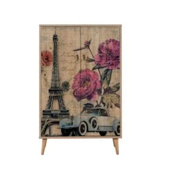 Multifunctionele Kast Vella | 100% Melamine | 18 Mm Dik | Haagbeuken Poten | Metalen En Touwgrepen | Sonoma Eik -Emob 869VEL3982 20 206 edf1