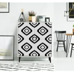 Vella Multifunctionele Kast - 18mm Melamine - Poten Van Haagbeuk - Metalen En Touw Handgrepen - 95x111x36cm - Wit Zwart 11 Vella Multifunctionele Kast - 18mm Melamine - Poten Van Haagbeuk - Metalen En Touw Handgrepen - 95x111x36cm - Wit Zwart -Emob 869VEL3987 20 202 f2e2