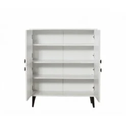 Vella Multifunctionele Kast | 18mm Melamine | 95x111x36cm | Wit Zwart -Emob 869VEL3988 20 205 abd6