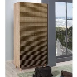 Vella Garderobekast | 100% Melamine | 18mm Dik | Haagbeukenpoten | Metalen En Touwgrepen -Emob 869VEL4233 20 202 9f0e