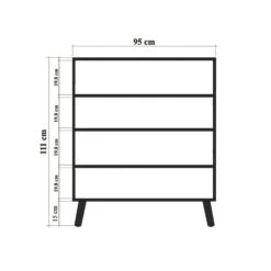 Multifunctionele Kast Vella | 100% Melamine | Houten Poten | UV-coating -Emob 869VEL4517 20 209 af37