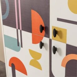 Multifunctionele Kast Vella | 18 Mm Melamine Coating | Metalen Poten | UV-coating -Emob 869VEL4526 20 203 f92a