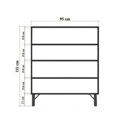 Multifunctionele Kast Vella | 100% Melamine | Metalen Poten | UV-coating -Emob 869VEL4527 20 209 0bb2