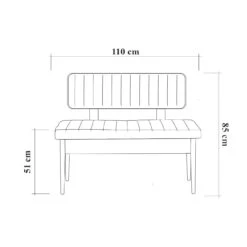 Bank Vella | 100% Melaminegecoat | Fluweel | Wit Soho-design -Emob 869VEL5163 20 206 ca46