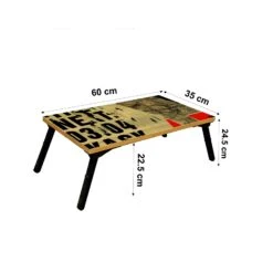 Laptoptafel Vella | 100% Melaminegecoat | 35 X 60 X 24,5 Cm | Kleur: Atlantic Pine Black -Emob 869VEL5503 20 207 8115