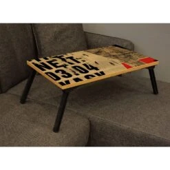 Laptoptafel Vella | 100% Melaminegecoat | 35 X 60 X 24,5 Cm | Kleur: Atlantic Pine Black -Emob 869VEL5503 3 e110