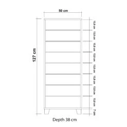 Vella Schoenenkast | 18mm Melamine Plaat | Kunststof Poten | Wit -Emob 869VEL6501 20 206 2d6d